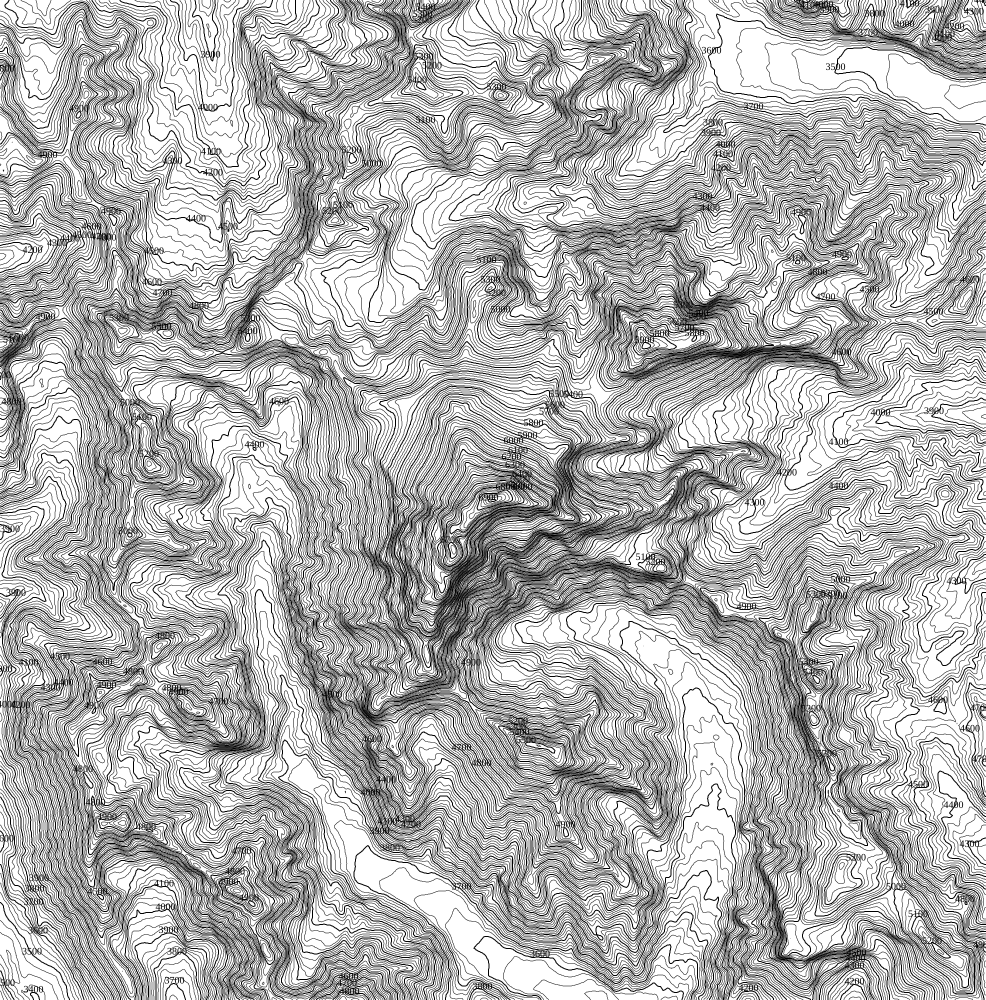 Höhenlinien von Aconcagua