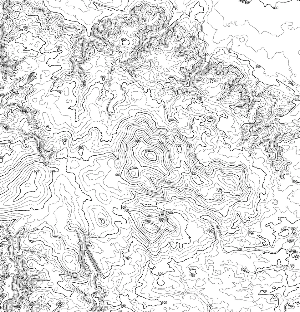 Contour lines of Brocken
