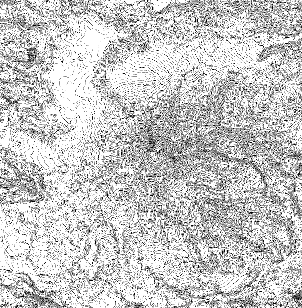 Höhenlinien von Damavand