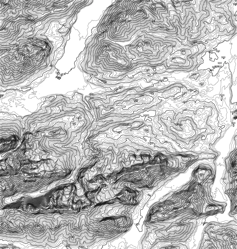 Contour lines of Dreitorspitze