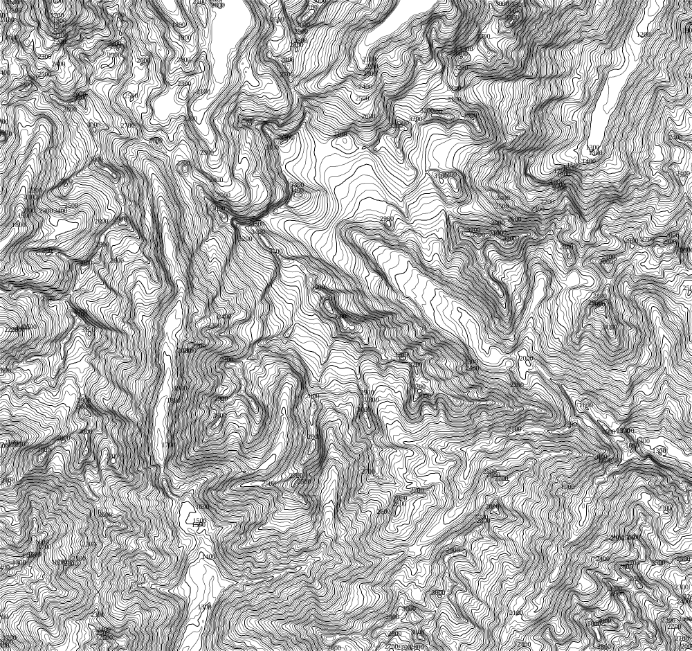 Höhenlinien von Grossglockner