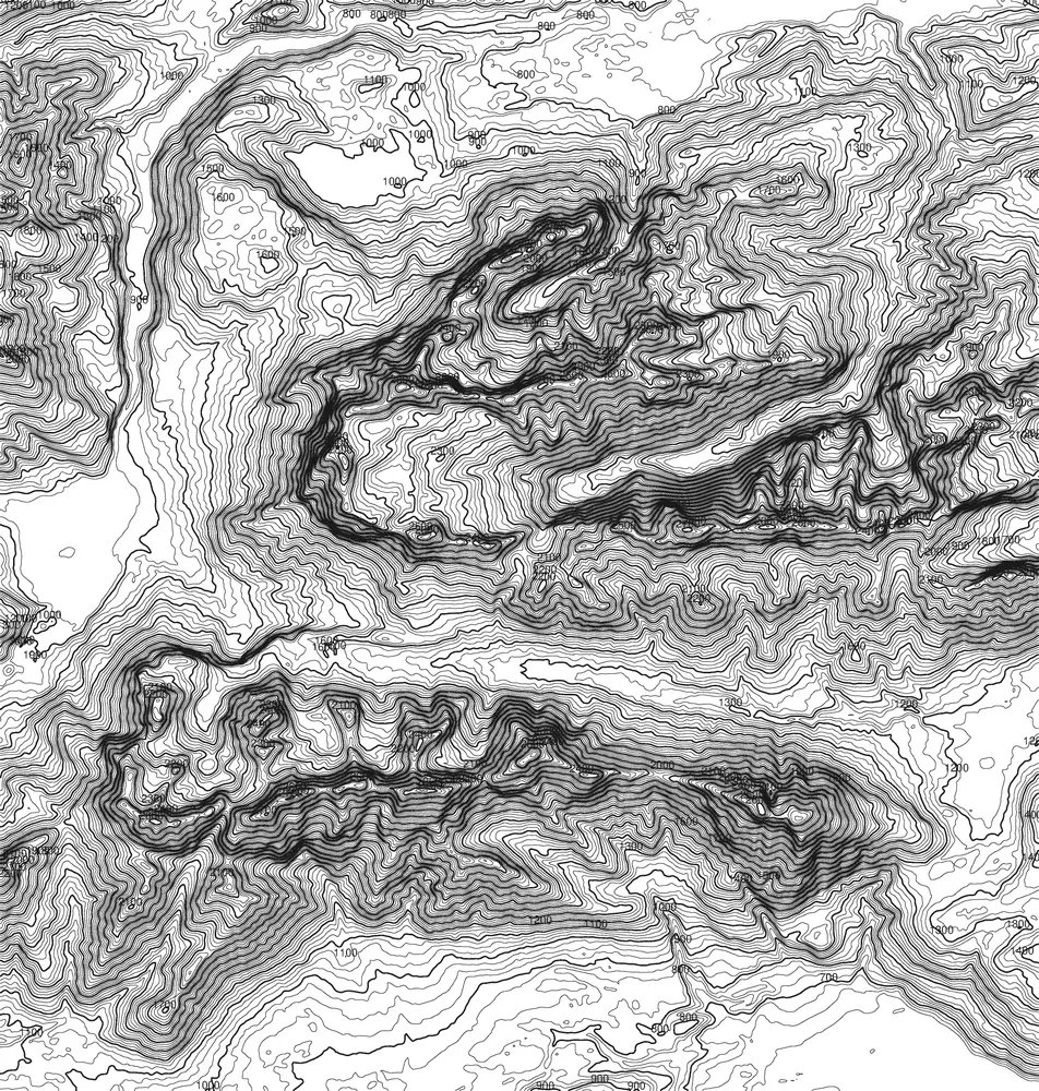 Contour lines of Hochwanner