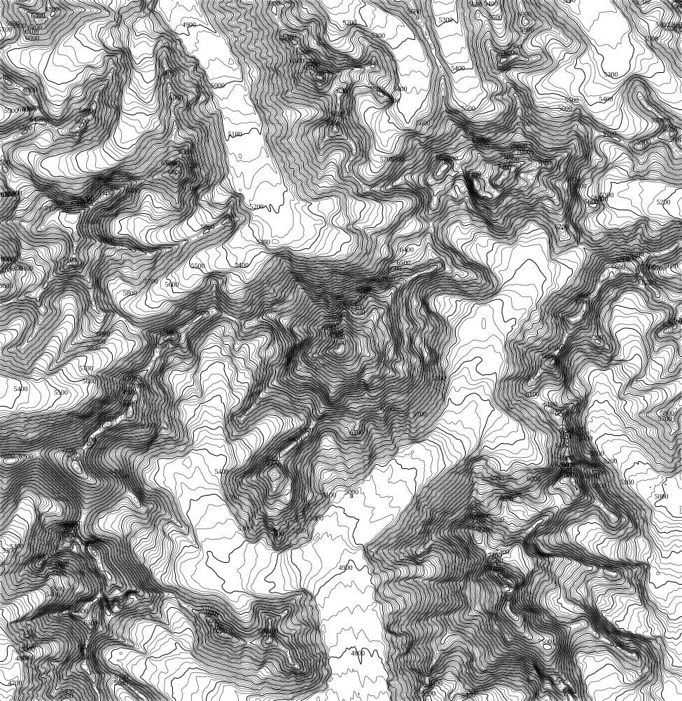 Höhenlinien von K2