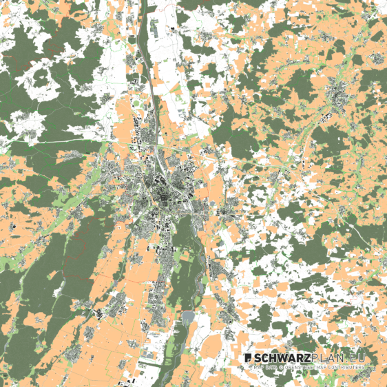 Lageplan von Augsburg