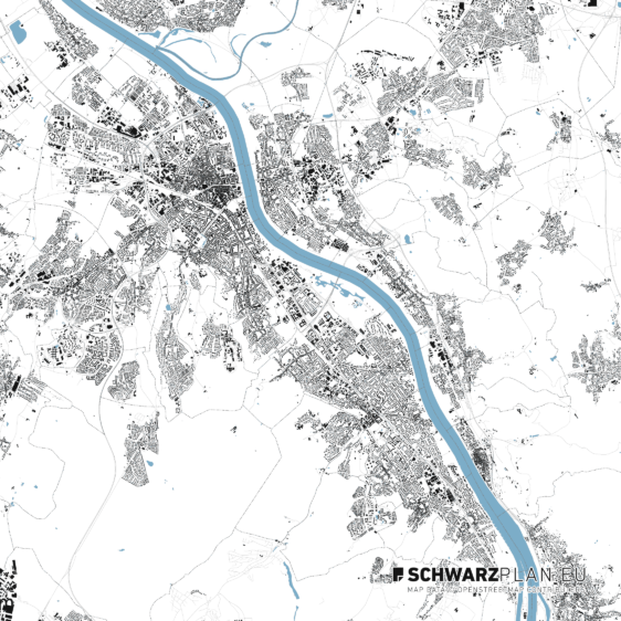 Schwarzplan von Bonn