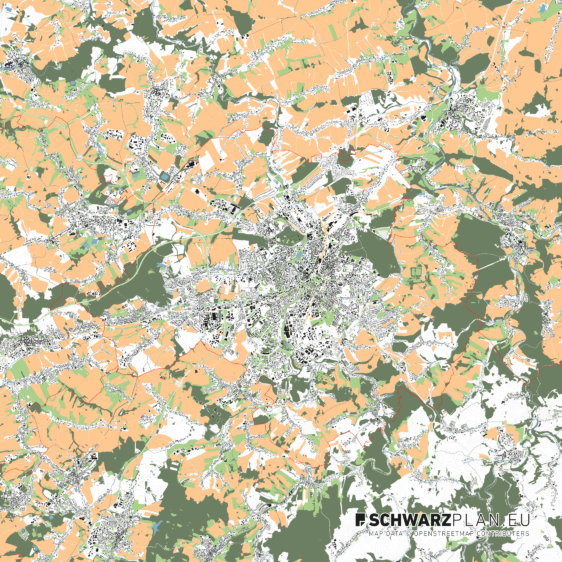 Lageplan von Chemnitz