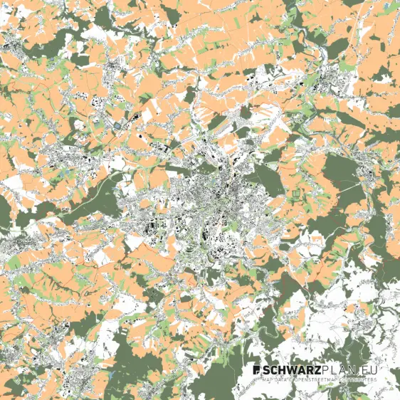 Lageplan von Chemnitz