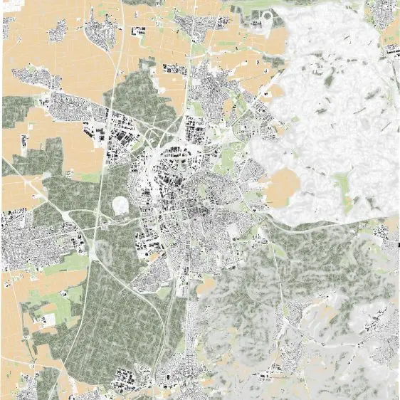Lageplan von Darmstadt