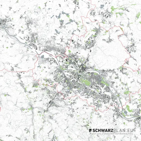 Lageplan von Dresden
