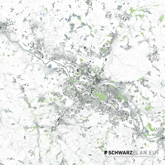 Lageplan von Dresden