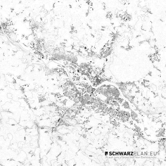 Schwarzplan von Dresden