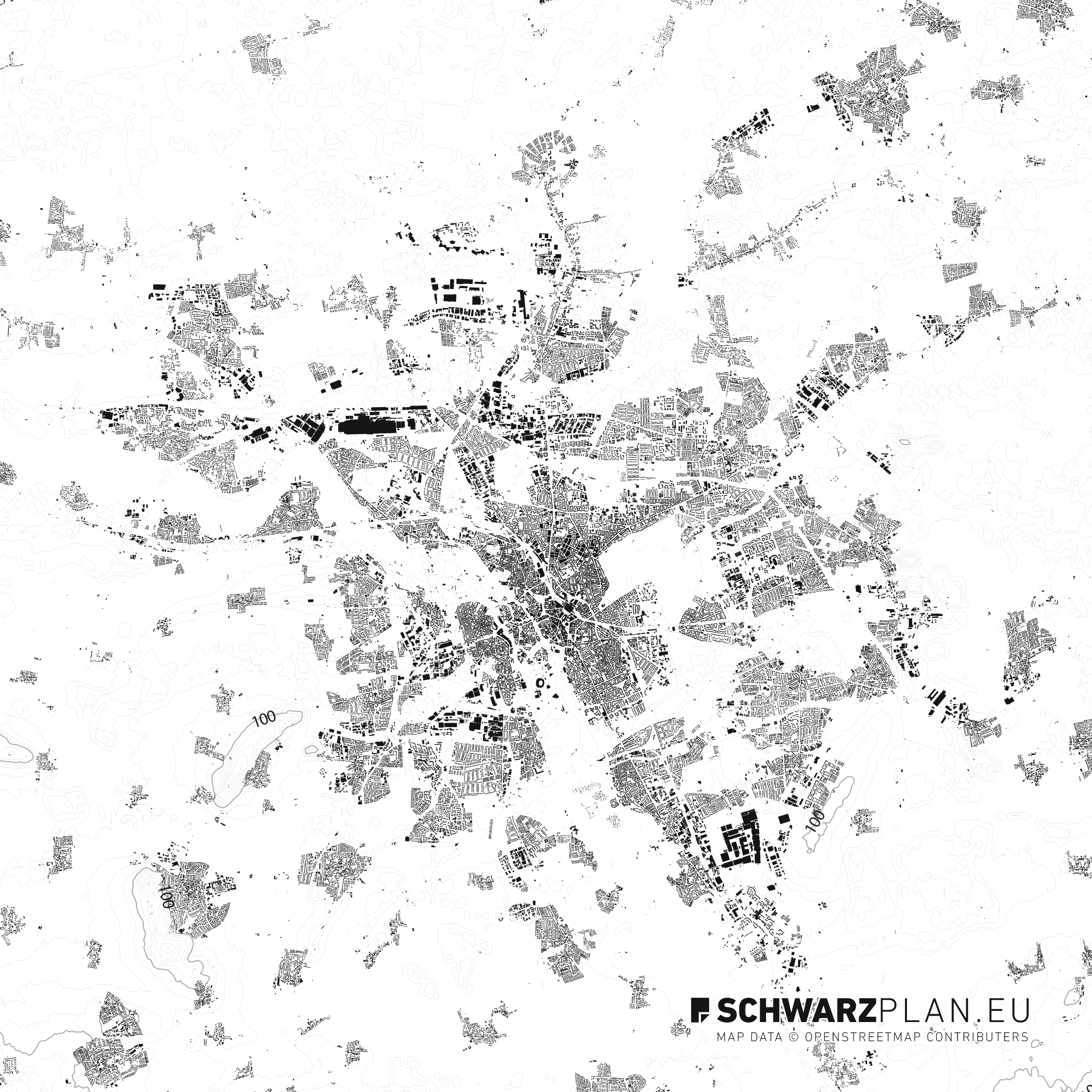 Figure Ground Plan of Hannover