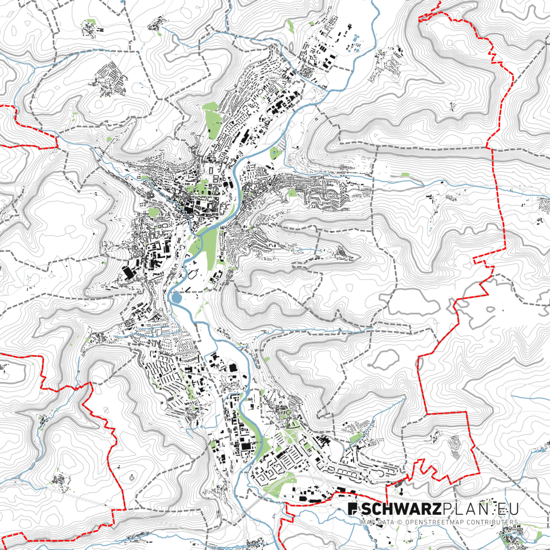 Schwarzplan & Lageplan von Jena zum Download als PDF, DWG Plan
