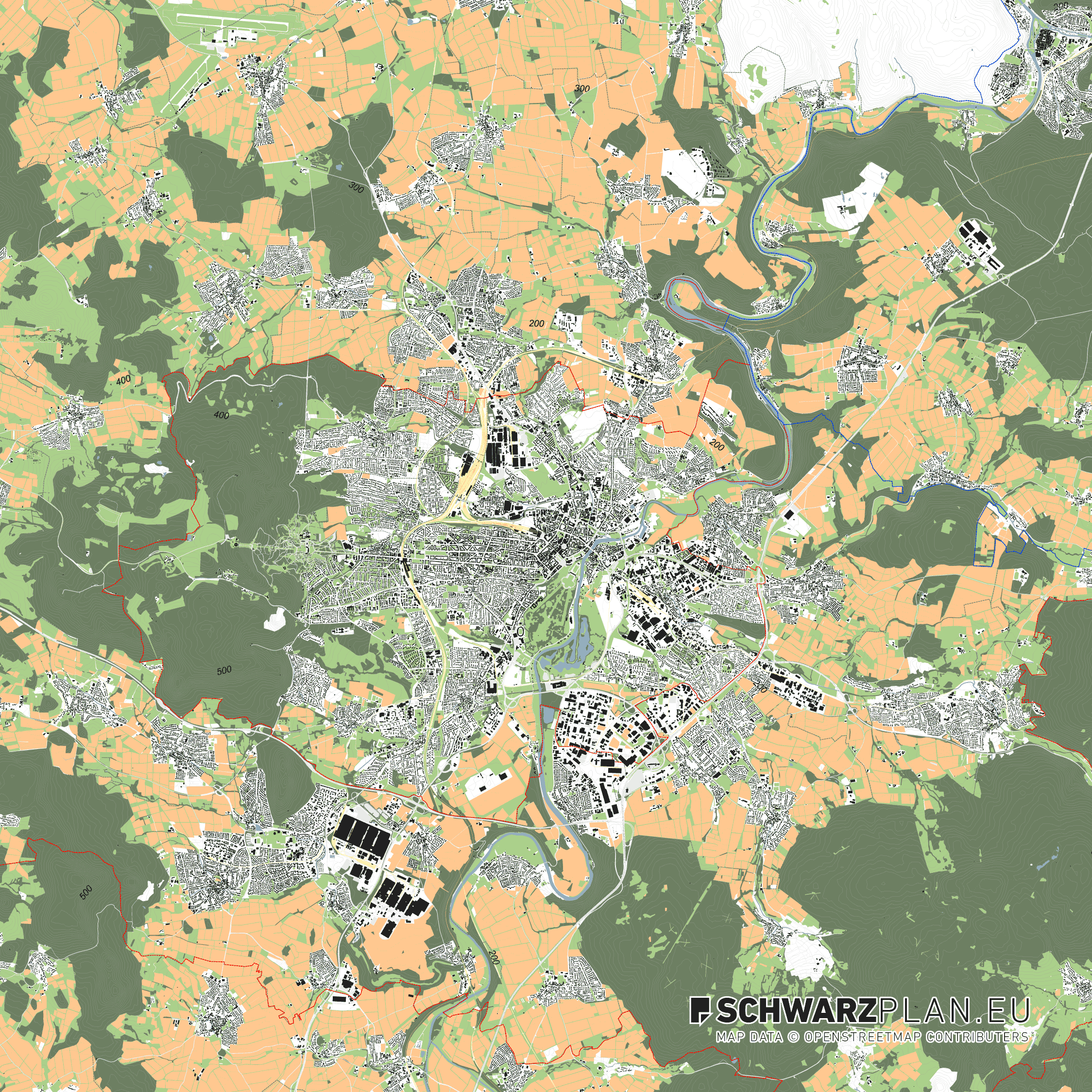 Lageplan von Kassel
