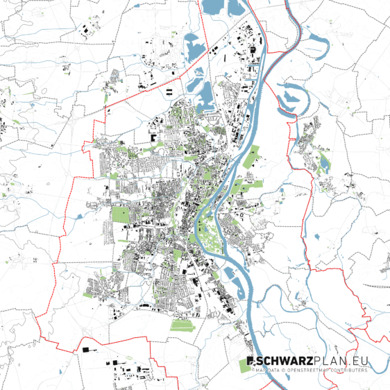 Lageplan von Magdeburg