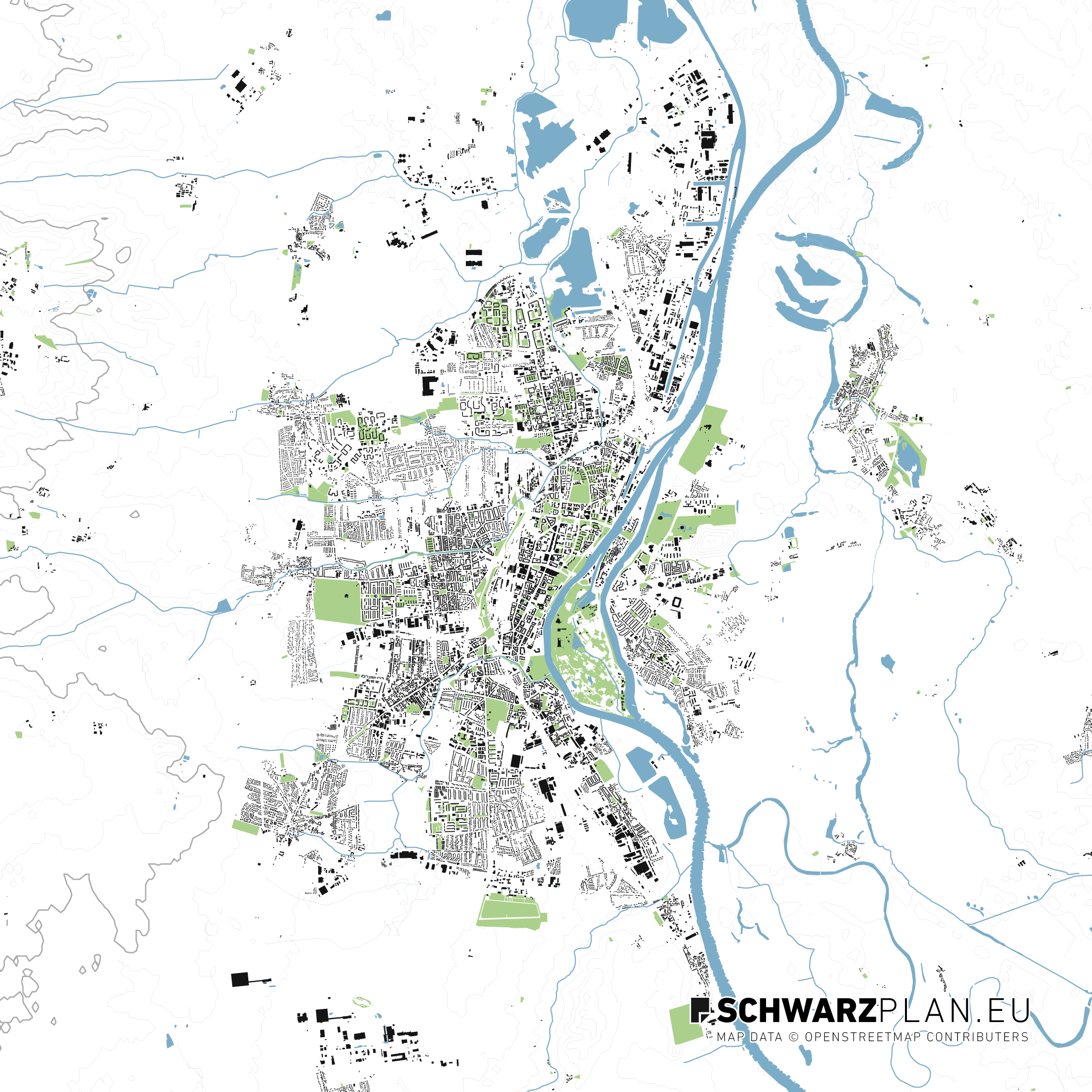 Lageplan von Magdeburg