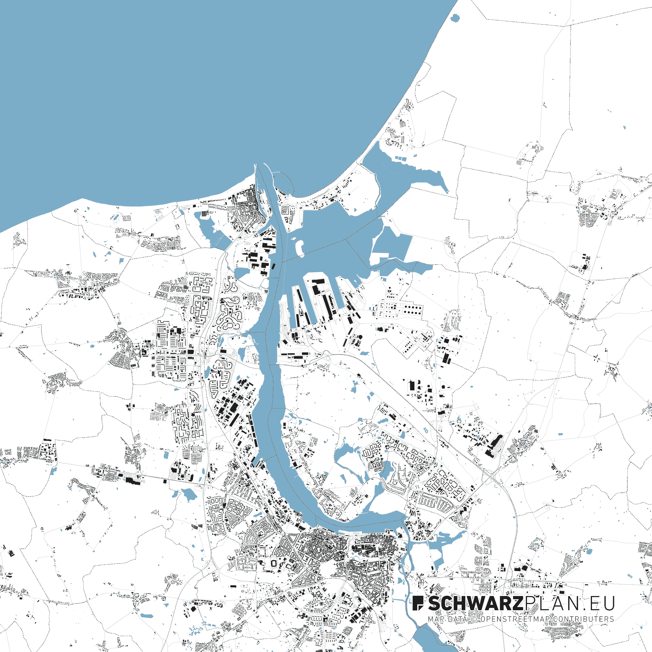 Lageplan von Rostock