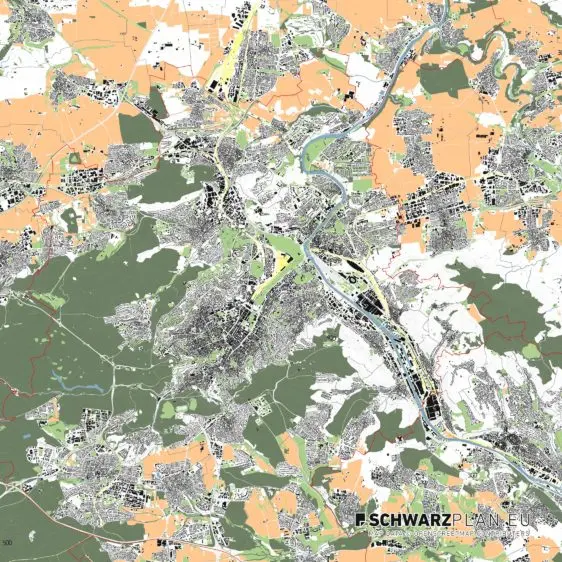 Lageplan von Stuttgart