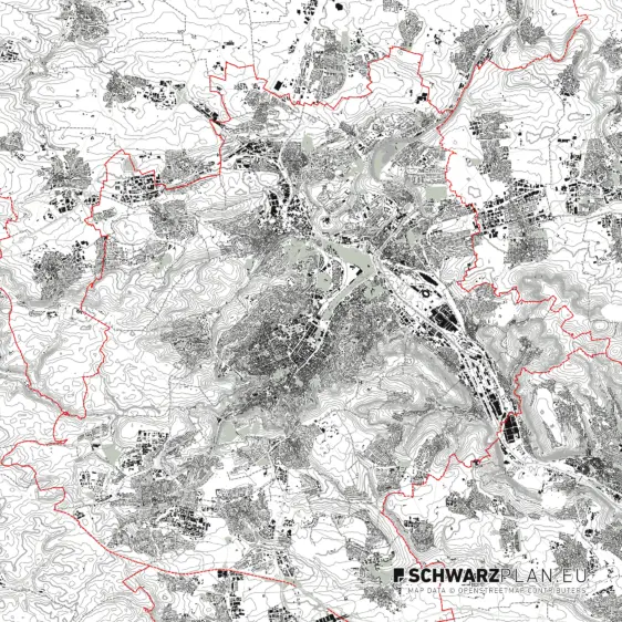 Lageplan von Stuttgart