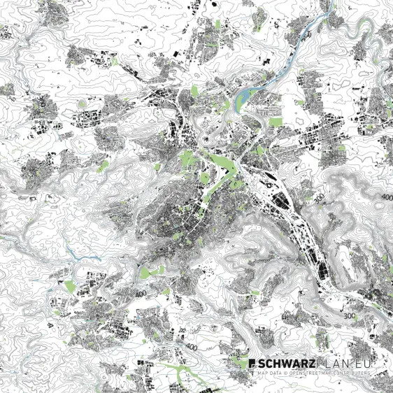 Lageplan von Stuttgart