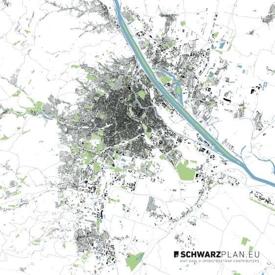 Schwarzplan von Wien