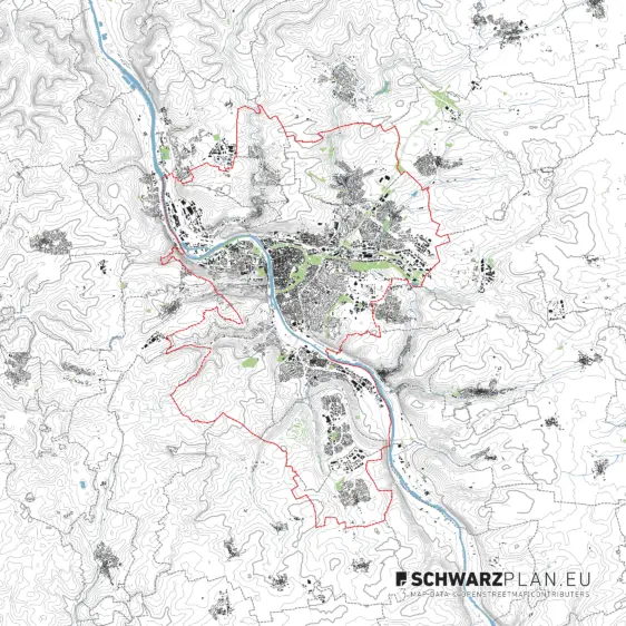 Lageplan von Würzburg