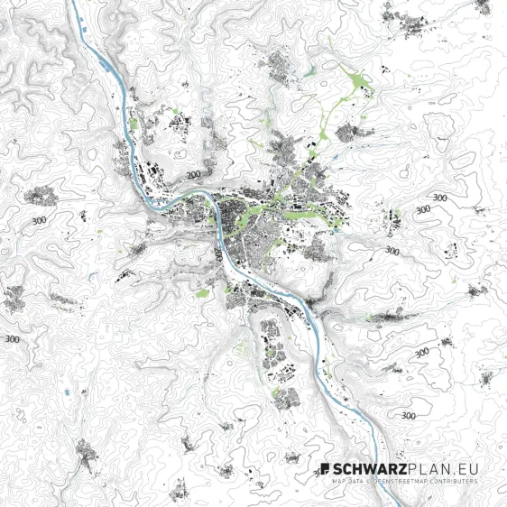 Lageplan von Würzburg