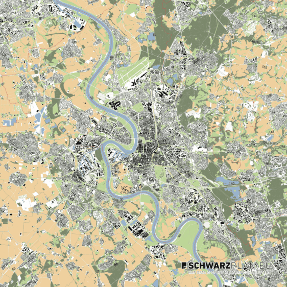 Lageplan von Düsseldorf