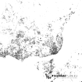 Schwarzplan von Lissabon in Portugal