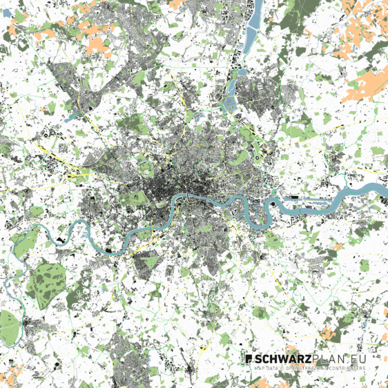 Lageplan von London in Groß Britannien