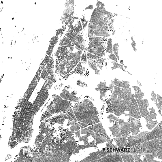 Schwarzplan & Lageplan von New York