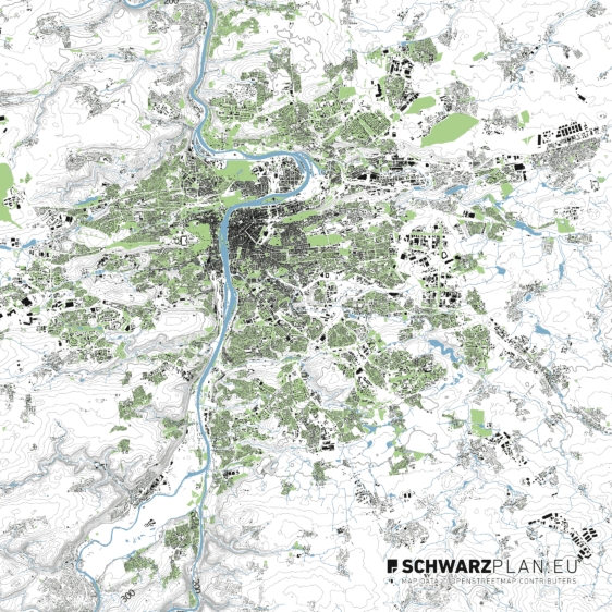 Lageplan von Prag
