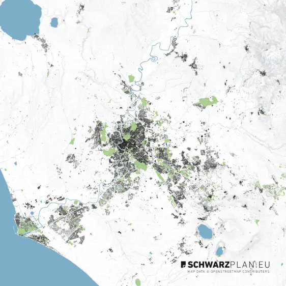 Lageplan von Rom in Italien