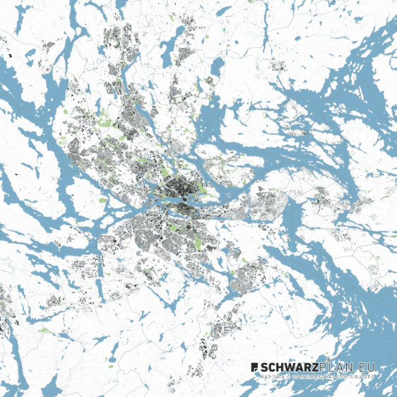 Lageplan von Stockholm