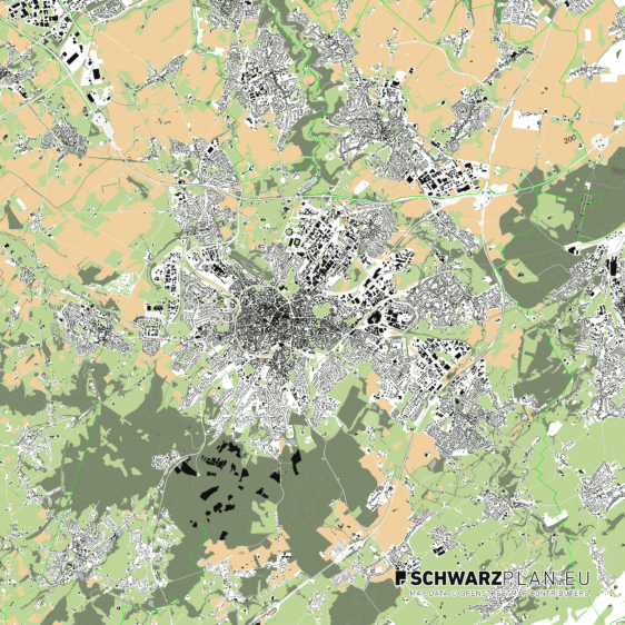 Lageplan von Aachen