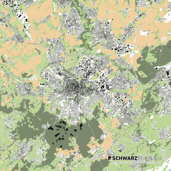 Lageplan von Aachen