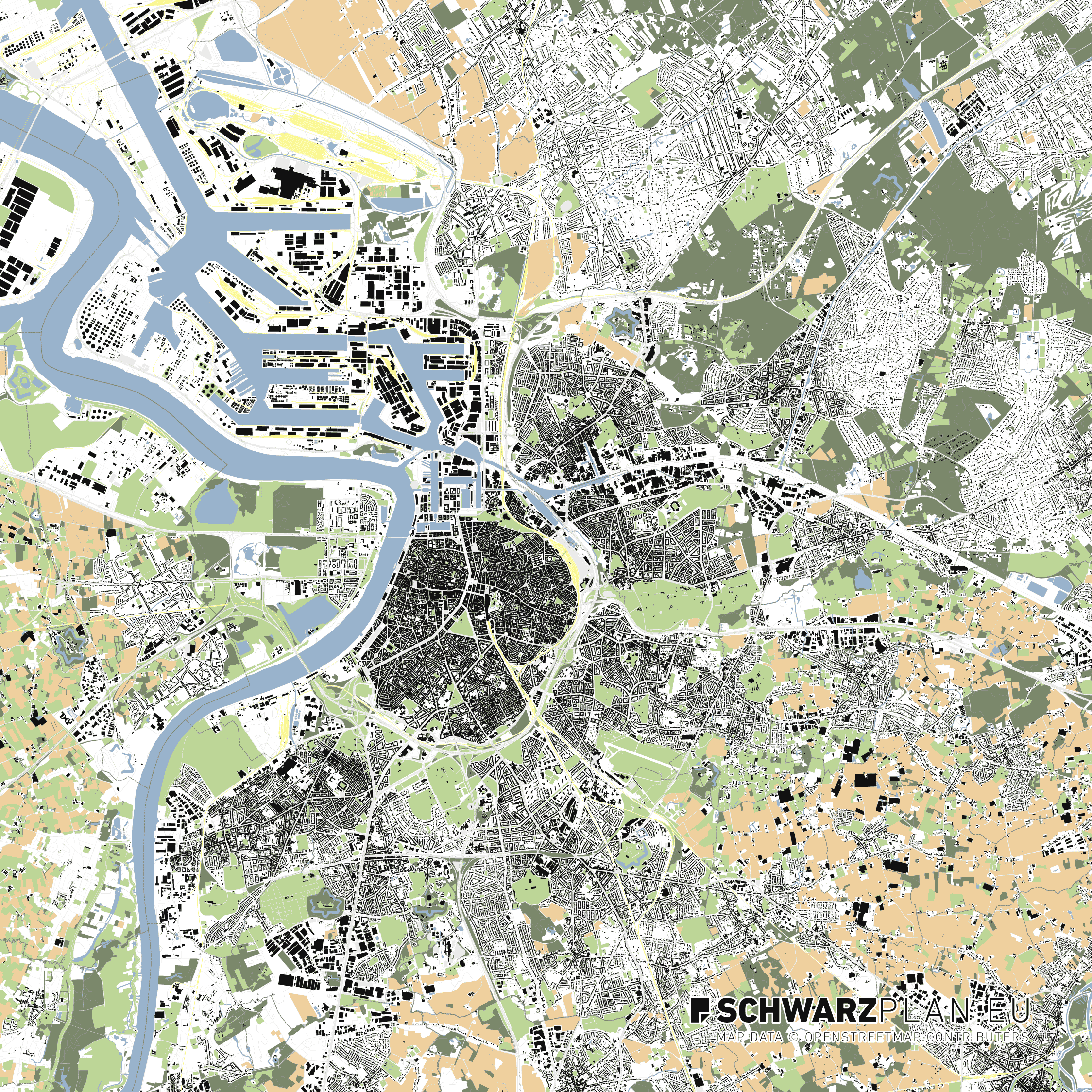 Lageplan von Antwerpen
