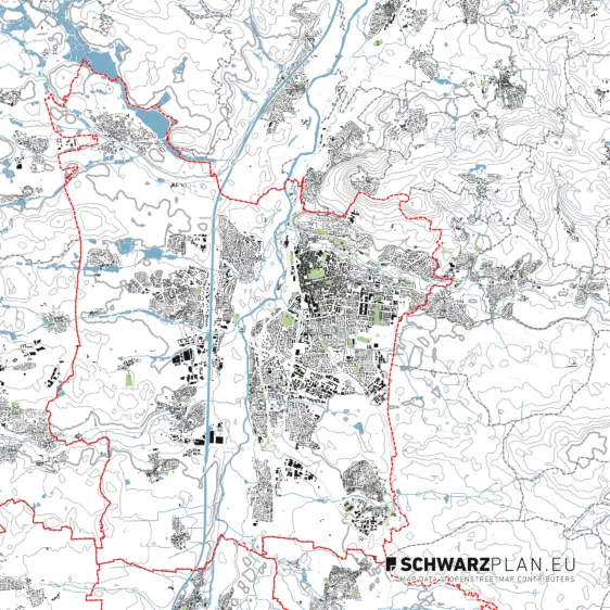 Lageplan von Erlangen