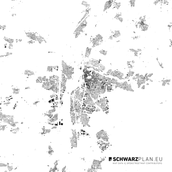 Figure Ground Plan of Erlangen