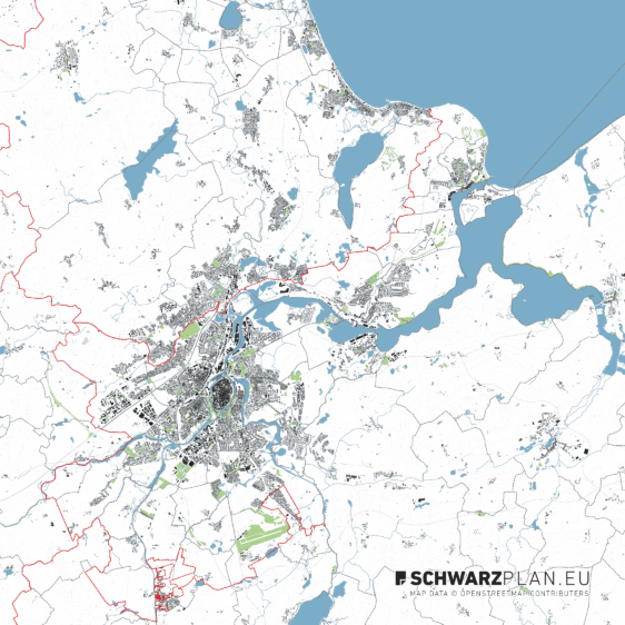 Lageplan von Lübeck