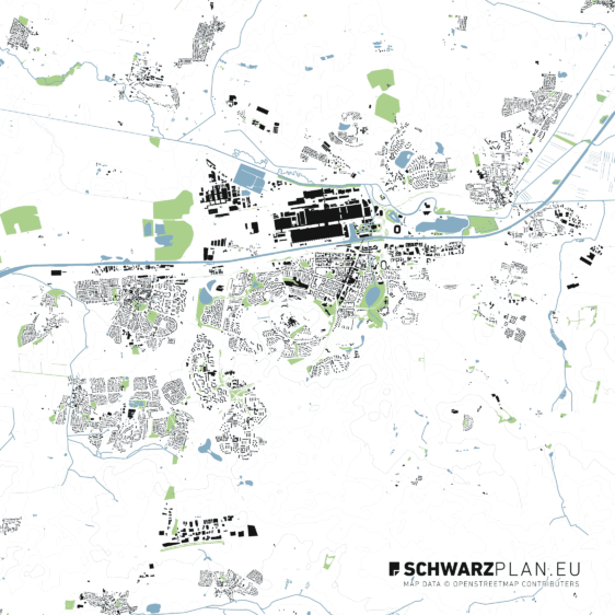 Lageplan von Wolfsburg