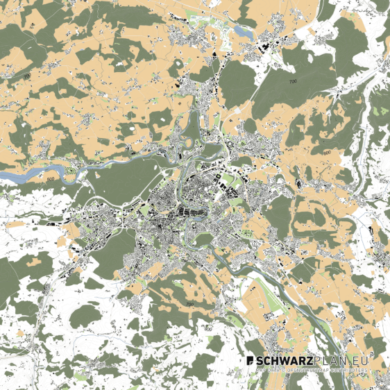 Site Plan & Figure Ground Plan of Bern for download as PDF, DWG Plan, 1 ...