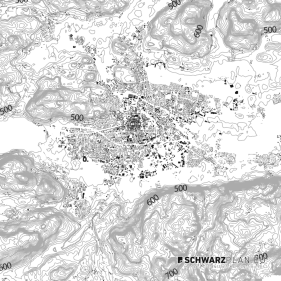 Schwarzplan von Klagenfurt, Velden am Wörthersee