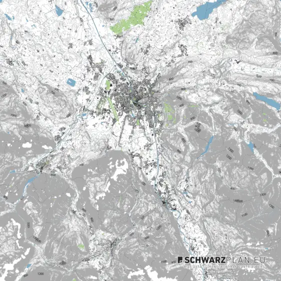 Lageplan von Salzburg