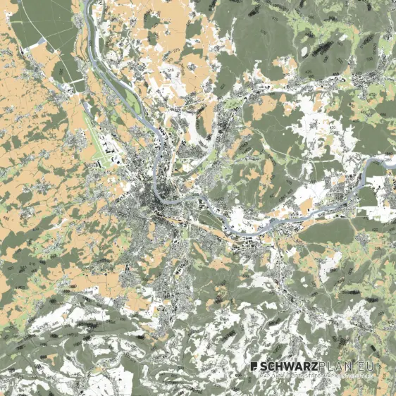 Lageplan von Basel, Weil am Rhein, Lörrach