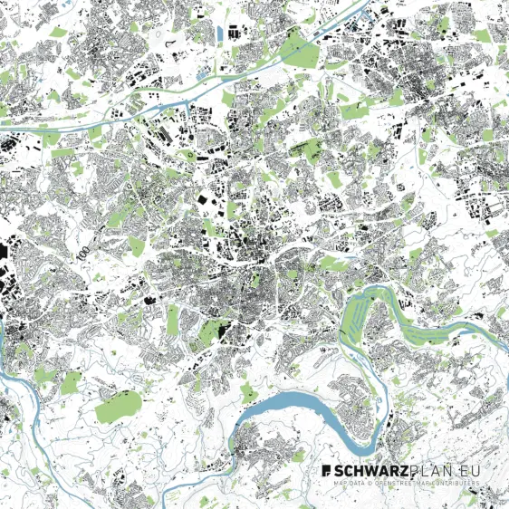 Lageplan von Essen