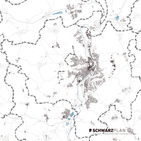Schwarzplan von Marburg