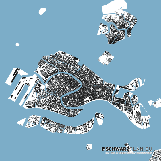 Schwarzplan von Venedig
