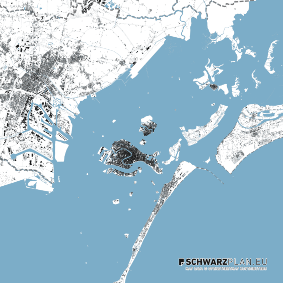 Schwarzplan von Venedig