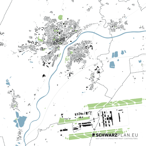 Schwarzplan von Freising